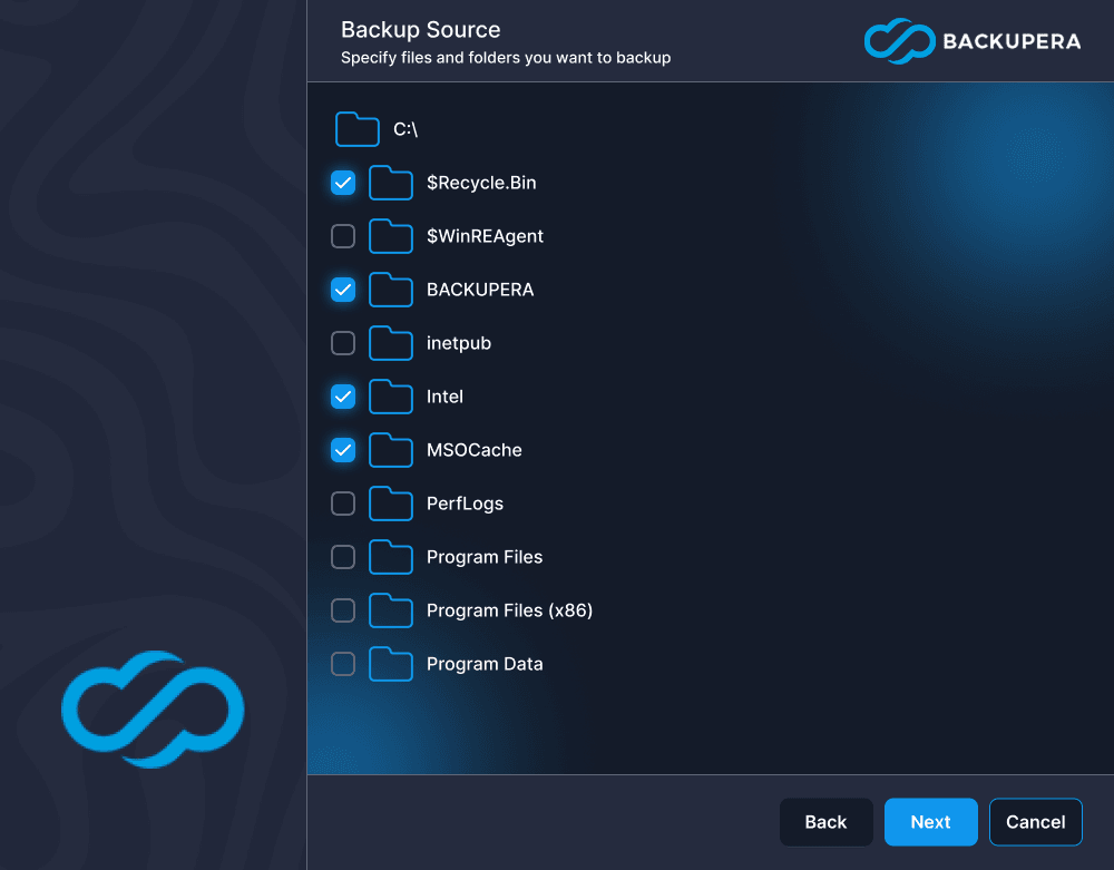 File selection screen